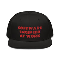 Snapback Hat "2052-0081 Software Engineer At Work (Red Logo)" - JCBTGlobal