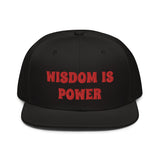 Snapback Hat "2052-0111 Wisdom Is Power (Red Logo)" - JCBTGlobal