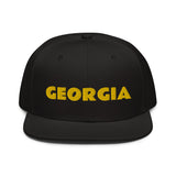 Snapback Hat "1053-0091 Georgia (Yellow Logo)" - JCBTGlobal