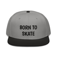 Snapback Hat "1051-0071 Born To Skate (Black Logo)" - JCBTGlobal