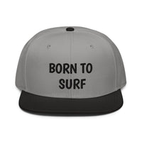 Snapback Hat "1051-0061 Born To Surf (Black Logo)" - JCBTGlobal