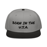 Snapback Hat "1052-0041 Born In The U.S.A. (Black Logo)" - JCBTGlobal