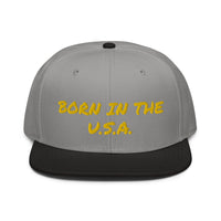 Snapback Hat "1052-0041 Born In The U.S.A. (Yellow Logo)" - JCBTGlobal