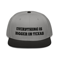 Snapback Hat "1052-0051 Everything Is Bigger In Texas (Black Logo)" - JCBTGlobal