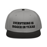 Snapback Hat "1052-0051 Everything Is Bigger In Texas (Black Logo)" - JCBTGlobal