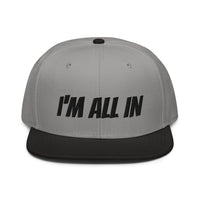 Snapback Hat "1052-0061 I'm All In (Black Logo)" - JCBTGlobal