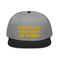 Snapback Hat "1052-0081 Software Engineer At Work (Yellow Logo)" - JCBTGlobal