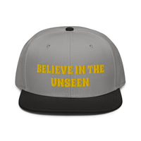 Snapback Hat "1052-0101 Believe In The Unseen (Yellow Logo)" - JCBTGlobal