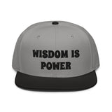 Snapback Hat "1052-0111 Wisdom Is Power (Black Logo)" - JCBTGlobal