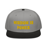 Snapback Hat "1052-0111 Wisdom Is Power (Yellow Logo)" - JCBTGlobal