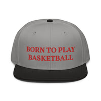 Snapback Hat "2051-0021 Born To Play Basketball (Red Logo)" - JCBTGlobal