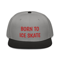 Snapback Hat "2051-0041 Born To Play Ice Skate (Red Logo)" - JCBTGlobal