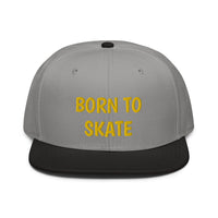 Snapback Hat "1051-0071 Born To Skate (Yellow Logo)" - JCBTGlobal