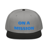 Snapback Hat "1052-0121 On A Mission (Blue Logo)" - JCBTGlobal