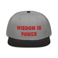 Snapback Hat "2052-0111 Wisdom Is Power (Red Logo)" - JCBTGlobal