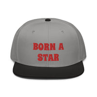 Snapback Hat "2052-0151 Born A Star (Red Logo)" - JCBTGlobal