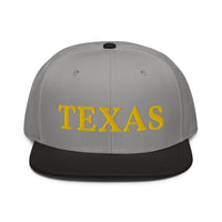 Snapback Hat "1053-0021 Texas (Yellow Logo)" - JCBTGlobal