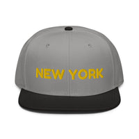 Snapback Hat "1053-0041 New York (Yellow Logo)" - JCBTGlobal