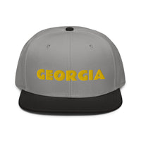 Snapback Hat "1053-0091 Georgia (Yellow Logo)" - JCBTGlobal