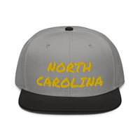 Snapback Hat "1053-0101 North Carolina (Yellow Logo)" - JCBTGlobal