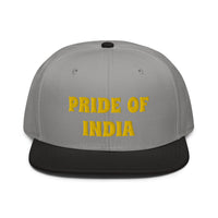 Snapback Hat "1054-0021 India (Yellow Logo)" - JCBTGlobal