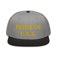 Snapback Hat "1054-0031 U.S.A. (Yellow Logo)" - JCBTGlobal