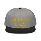 Snapback Hat "1054-0031 U.S.A. (Yellow Logo)" - JCBTGlobal