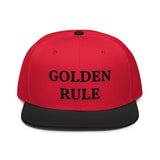 Snapback Hat "1052-0021 Golden Rule (Black Logo)" - JCBTGlobal