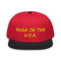 Snapback Hat "1052-0041 Born In The U.S.A. (Yellow Logo)" - JCBTGlobal