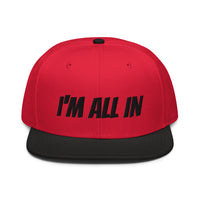 Snapback Hat "1052-0061 I'm All In (Black Logo)" - JCBTGlobal