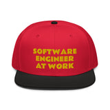 Snapback Hat "1052-0081 Software Engineer At Work (Yellow Logo)" - JCBTGlobal