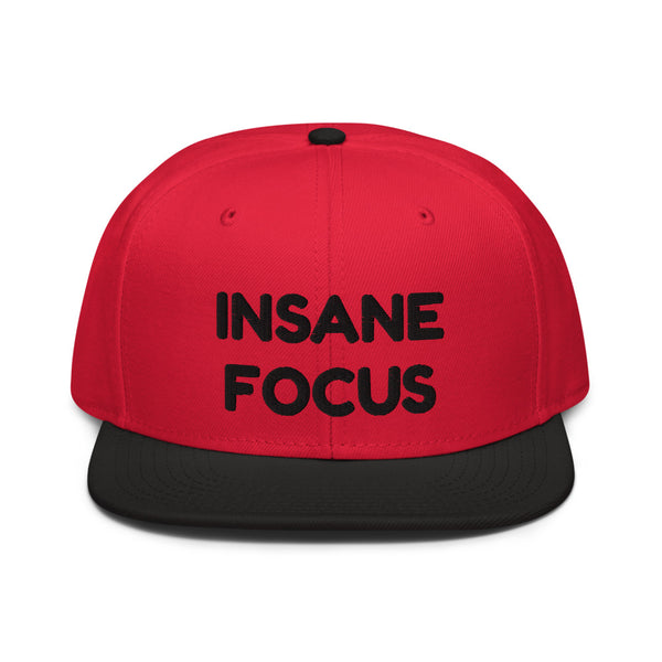 Snapback Hat "1052-0091 Insane Focus (Black Logo)" - JCBTGlobal