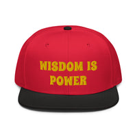 Snapback Hat "1052-0111 Wisdom Is Power (Yellow Logo)" - JCBTGlobal