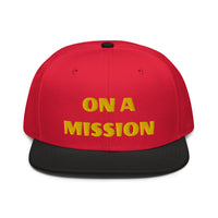 Snapback Hat "1052-0121 On A Mission (Yellow Logo)" - JCBTGlobal