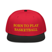 Snapback Hat "2051-0021 Born To Play Basketball (Yellow Logo)" - JCBTGlobal