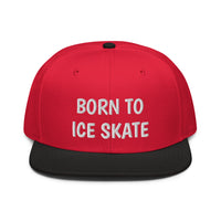 Snapback Hat "2051-0041 Born To Play Ice Skate (White Logo)" - JCBTGlobal