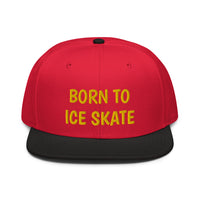 Snapback Hat "2051-0041 Born To Play Ice Skate (Yellow Logo)" - JCBTGlobal