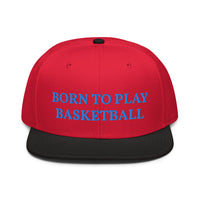 Snapback Hat "1051-0031 Born To Play Basketball (Blue Logo)" - JCBTGlobal