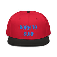 Snapback Hat "1051-0061 Born To Surf (Blue Logo)" - JCBTGlobal