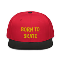 Snapback Hat "1051-0071 Born To Skate (Yellow Logo)" - JCBTGlobal