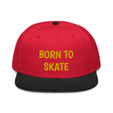 Snapback Hat "1051-0071 Born To Skate (Yellow Logo)" - JCBTGlobal