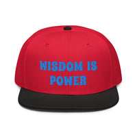 Snapback Hat "1052-0111 Wisdom Is Power (Blue Logo)" - JCBTGlobal