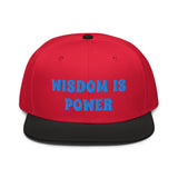 Snapback Hat "1052-0111 Wisdom Is Power (Blue Logo)" - JCBTGlobal