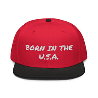 Snapback Hat "2052-0041 Born In The U.S.A. (White Logo)" - JCBTGlobal