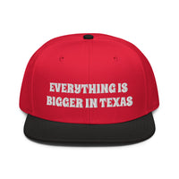 Snapback Hat "2052-0051 Everything Is Bigger In Texas (White Logo)" - JCBTGlobal