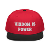 Snapback Hat "2052-0111 Wisdom Is Power (White Logo)" - JCBTGlobal