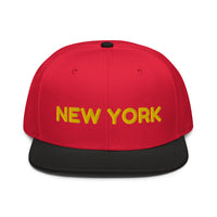 Snapback Hat "1053-0041 New York (Yellow Logo)" - JCBTGlobal