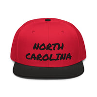 Snapback Hat "1053-0101 North Carolina (Black Logo)" - JCBTGlobal