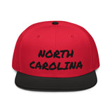 Snapback Hat "1053-0101 North Carolina (Black Logo)" - JCBTGlobal