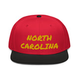 Snapback Hat "1053-0101 North Carolina (Yellow Logo)" - JCBTGlobal